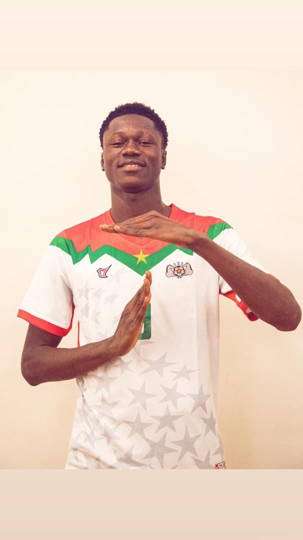 Coulibaly in the Burkina Faso national kit
